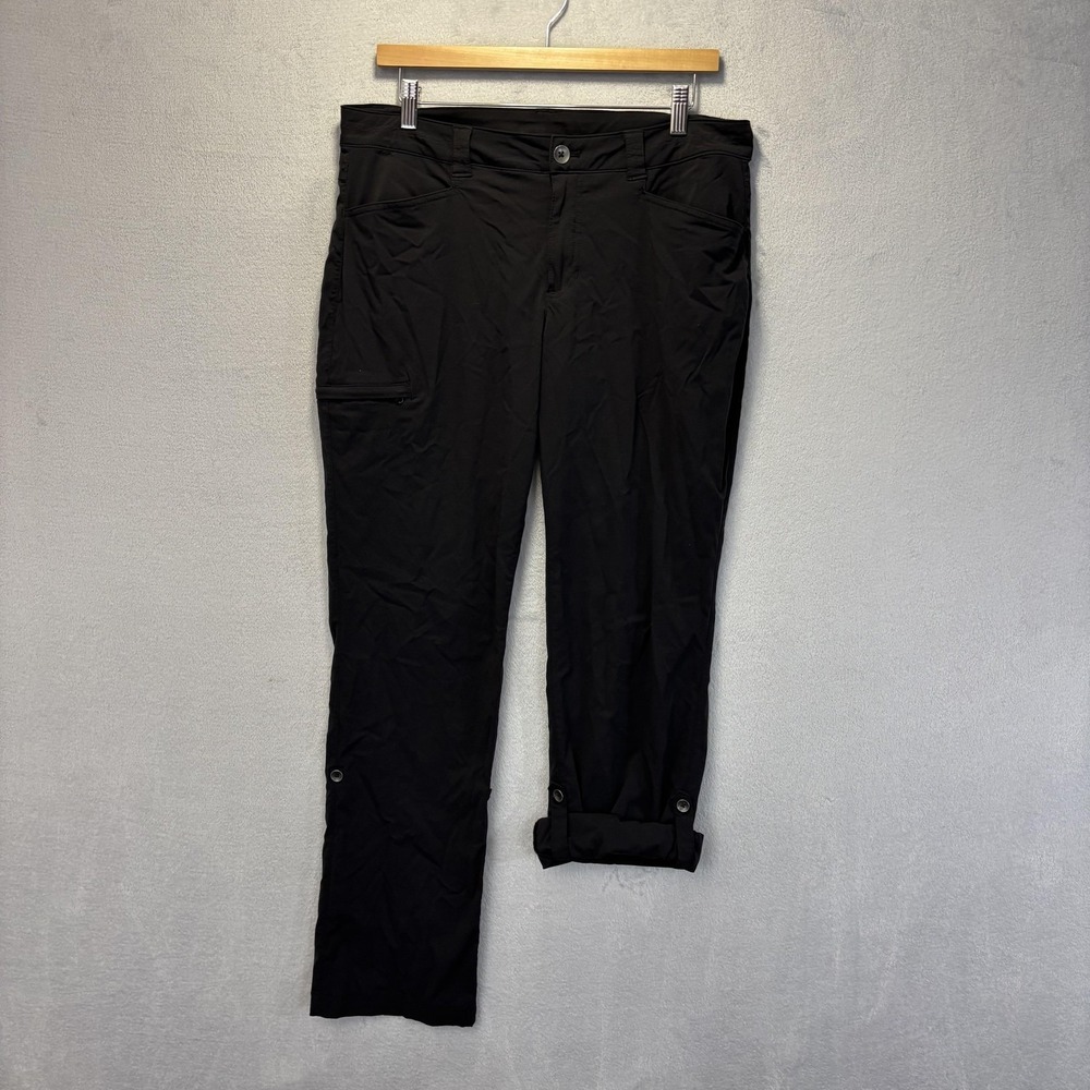 Eddie Bauer Cargo Pants Womens 12 Roll Cuff Lightweight Stretch Travel Hiking